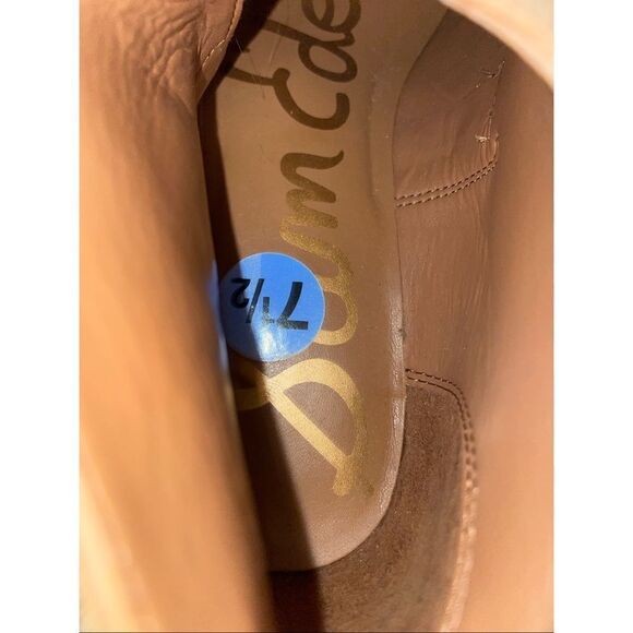 Sam Edelman Pedra Women's Grommet Detail Booties Suede Ankle Boots Brown SZ 7.5 - Picture 9 of 11